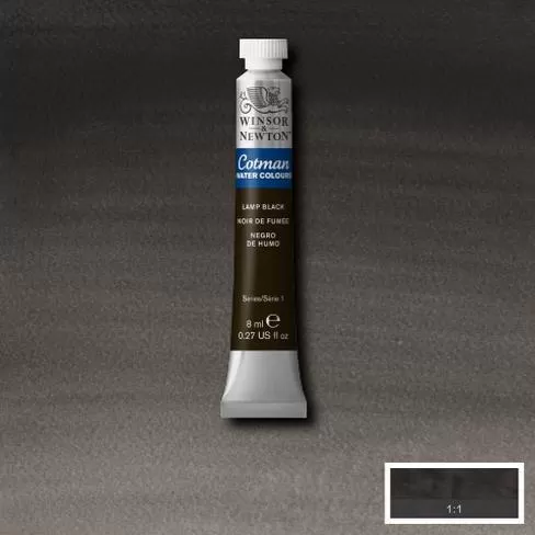Акварелна боя cotman 8 мл. - Lamp Black