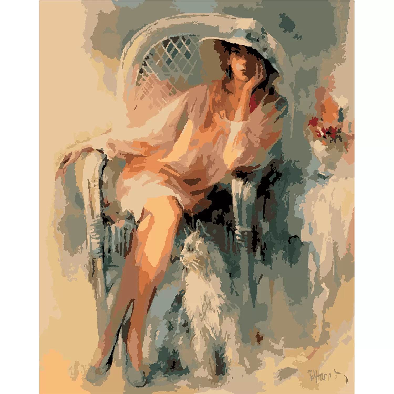 Комплект за рисуване по номера 40x50см, W5794