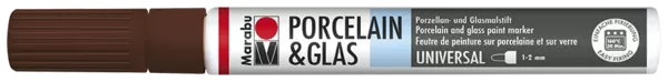 Маркер за порцелан и керамика Porcelain 1-2 мм. Какао
