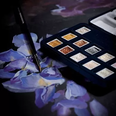 Комплект акварелни бои,  Van Gogh, specialty colours, 12 на блокчета, половинки