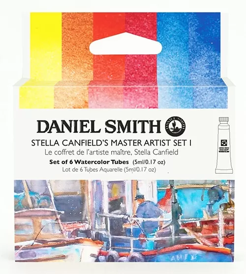 Комплект акварелни бои, Stella' Canfield's Artist Set I, в тубички, 6 цвята х 5 мл - Daniel Smith