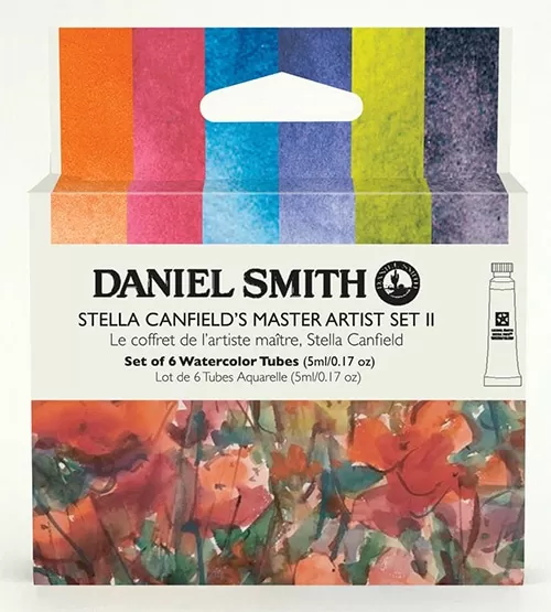Комплект акварелни бои, Stella' Canfield's Artist Set II, в тубички, 6 цвята х 5 мл - Daniel Smith