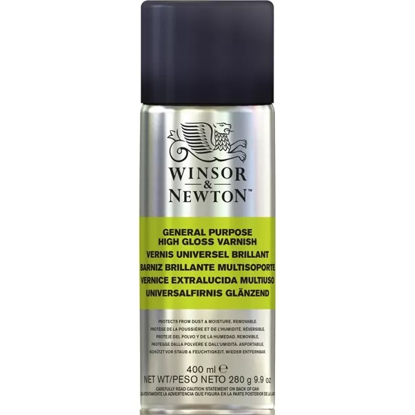 Аерозолен краен лак, спрей, гланц, 400 мл - Winsor & Newton