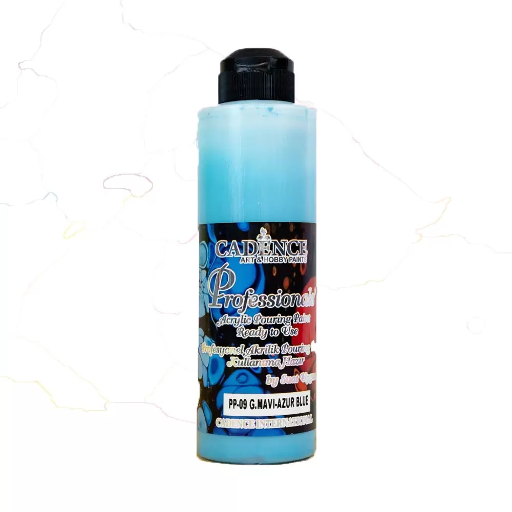 Акрилна боя POURING, 250 мл, небесно синьо (azure blue) - Cadence