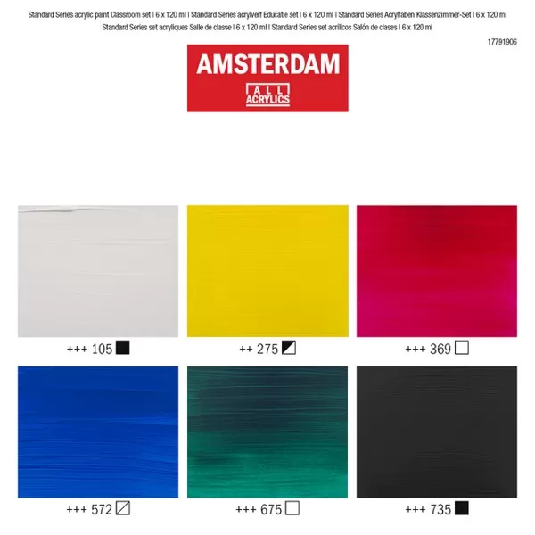 Акрилни бои комплект Amsterdam Classroom 6 цвята х 120 мл