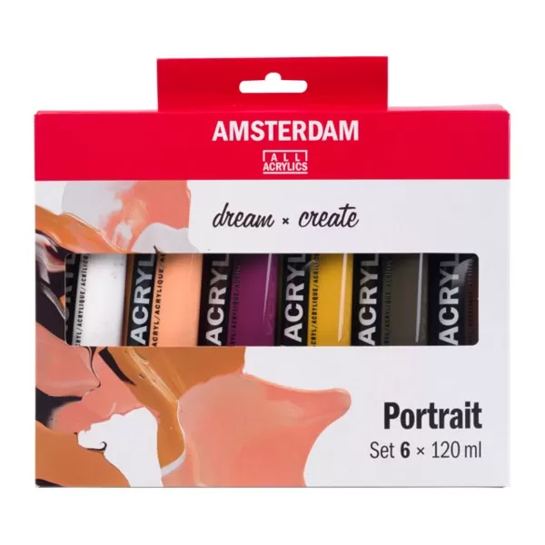 Акрилни бои комплект Amsterdam Portrait 6 цвята х 120 мл