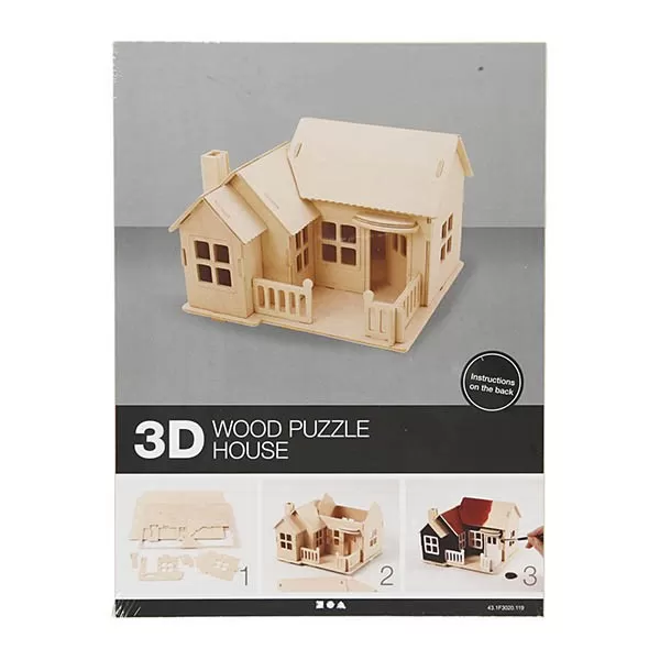 3D дървен пъзел конструктор, Къща 2 - Creativ
