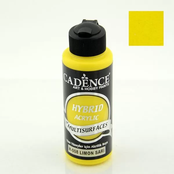 Акрилна боя Hybrid, 120ml, ЖЪЛТА ЛИМОН - Cadence