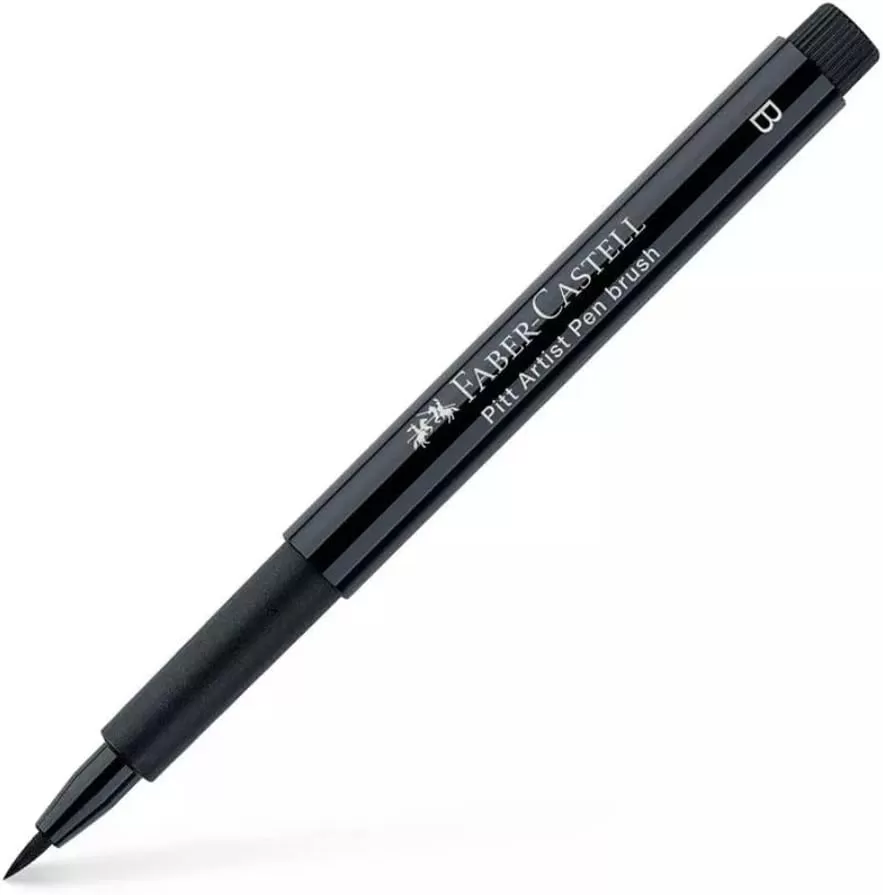 Маркери-четка PITT Artist Pen, Brush ( B ) 180 черен - Faber Castell
