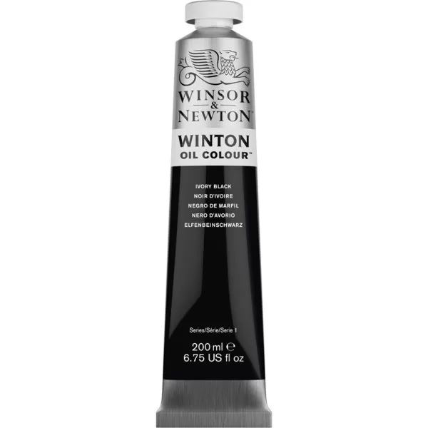 Маслена боя Winton (200мл), черна - Winsor&Newton