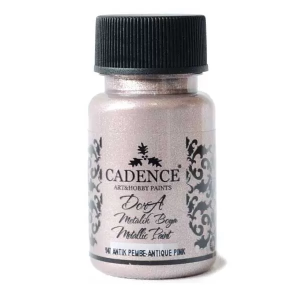 Акрилна боя металик Dora, 50ml, антично розово - Cadence