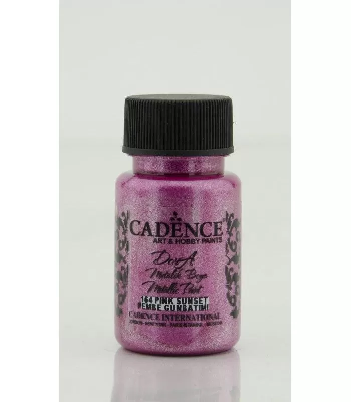 Акрилна боя металик Dora, 50ml, розов залез - Cadence
