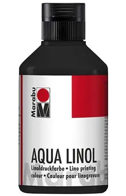 Боя за линогравюра Aqua Linol цвят 073 черен 250 мл - Marabu