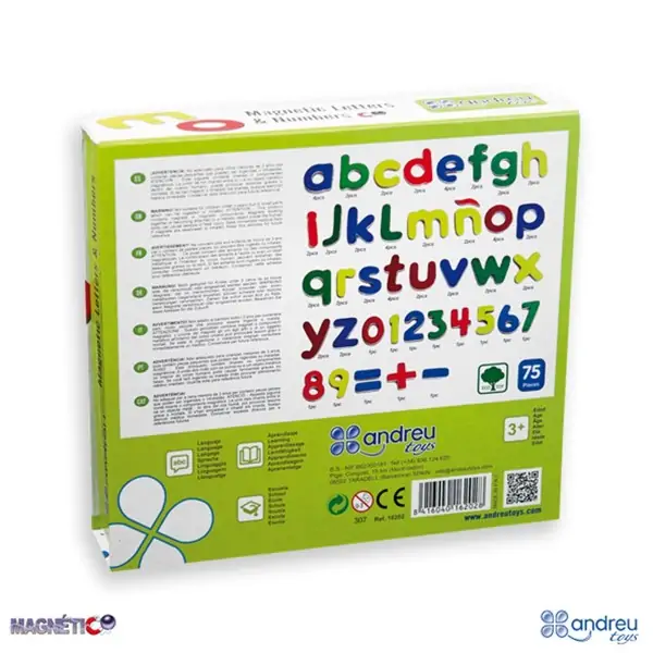 Магнитни букви и цифри, 75 ч. - Andreu Toys