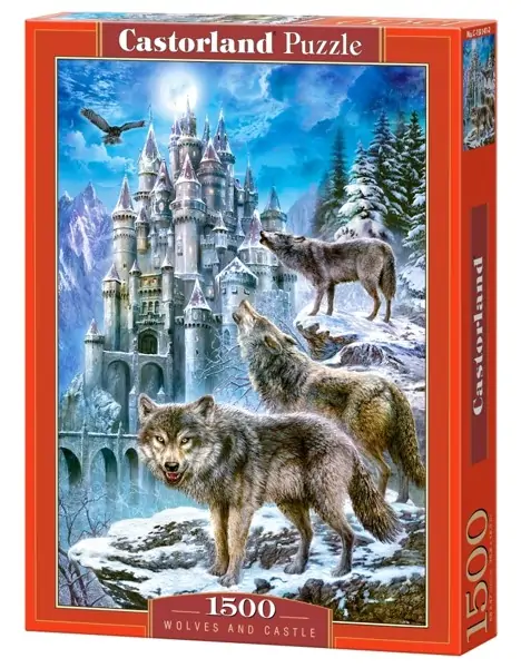 Пъзел 1500 части - Wolves and Castle - Castorland