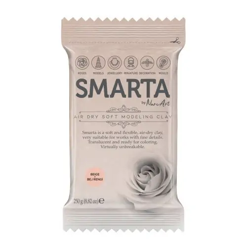 Самосъхнеща глина, телесна 0,250 кг. Smarta - Nure Art