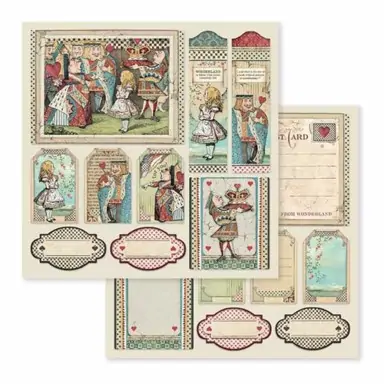 Дизайнерско блокче (10 двулицеви листа, 30.5 х 30.5 см) Alice Scrapbooking - Stamperia