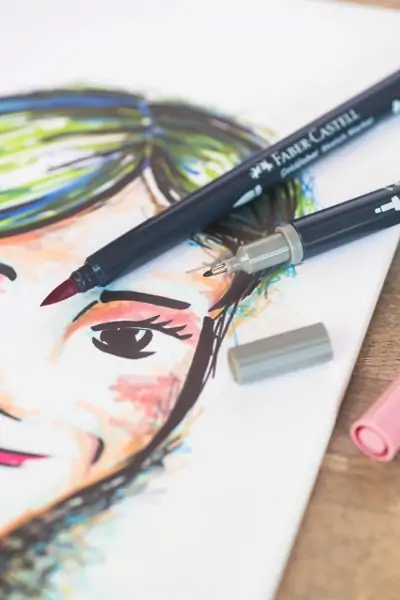Kомплект Sketch маркери алкохолна основа, Goldfaber, 6 цвята - Faber Castell