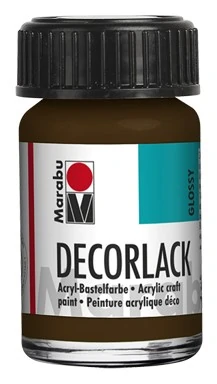 Акрилна боя гланц  Decorlack Acryl 15 мл. цвят 045 тъмнокафяв - Marabu