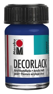 Акрилна боя гланц  Decorlack Acryl 15 мл. цвят 052 средно син - Marabu