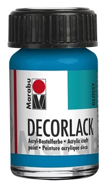 Акрилна боя гланц  Decorlack Acryl 15 мл. цвят 056 циан - Marabu