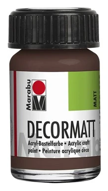 Акрилна боя мат Decormat  Acryl 15 мл. цвят 040 средно кафяв - Marabu