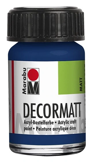 Акрилна боя мат Decormat Acryl 15 мл. цвят 053 тъмносин - Marabu