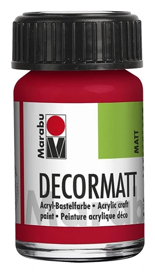 Акрилна боя мат Decormat Acryl15 мл. цвят 031 черешово червен - Marabu