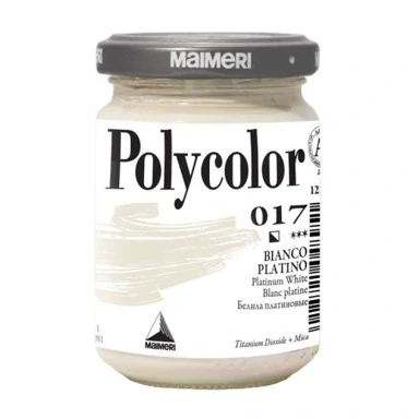 Акрилна боя Polycolor 140 мл. цвят платинено бяла - Maimeri