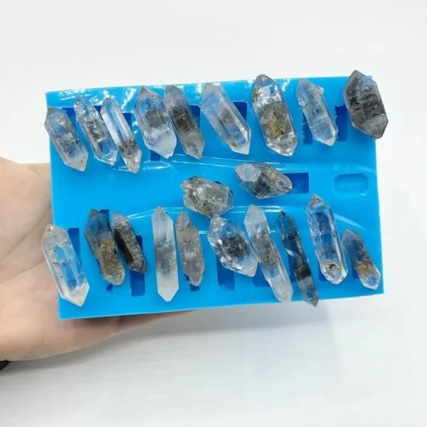 Силиконова форма, молд за моделиране, 21 фигури Natural Crystal - Reschimica