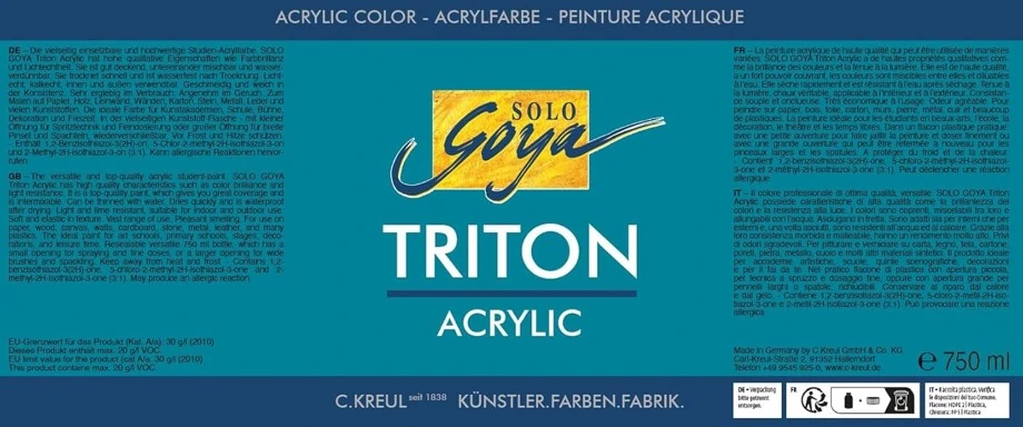 Акрилна боя 750 мл. Solo Goya TRITON - C.KREUL