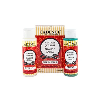 Двустъпково КРАКЛЕ Crocodile, нефрит, 2 х 70 мл– Стъпка 1+2 - Cadence