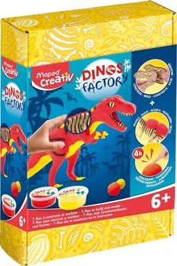 Творчески комплект, 3D FACTORY, макет динозавър, 12 части - Maped Creativ