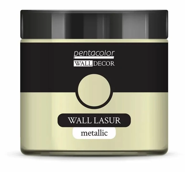 Лазур за декориране на стена, Pentacolor, metallic, pearl white, 500 мл - Pentart
