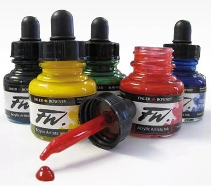 Калиграфско акрилно мастило, туш, перманентно, 29,5 мл, FW - Daler Rowney