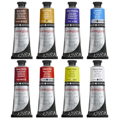 Комплект маслени бои Georgian Oil, 8 цвята - Daler Rowney