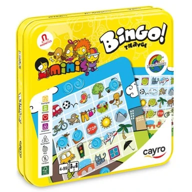 Магнитна логическа детска игра БИНГО в метална кутия - Cayro