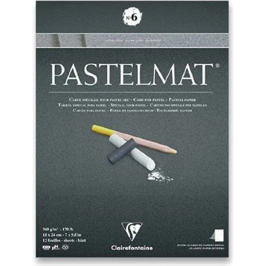 Скицник сухи техники PASTELMAT (360 g, 30 х 40 см, 12 листа) №6- Clairefontaine