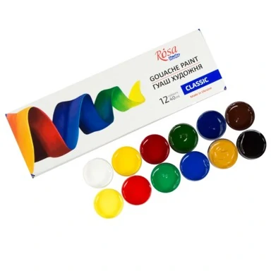 Боя темперна (гваш) комплект Rosa Studio Gouache Classic 12х40 ml - Rosa Studio