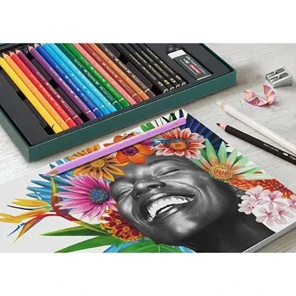Комплект цветни моливи Polychromos и моливи Pitt Graphite Matt, 50 части, в подаръчна кутия - Faber Castell
