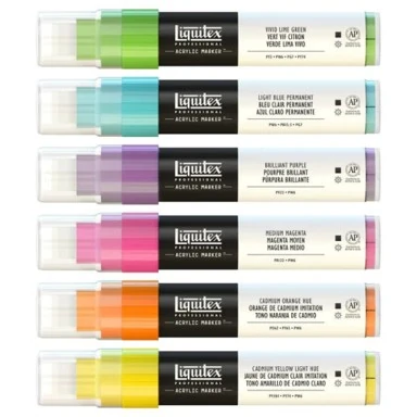 Комплект акрилни маркери Acrylic Marker (6 x15 мм) VIBRANTS - LIQUITEX