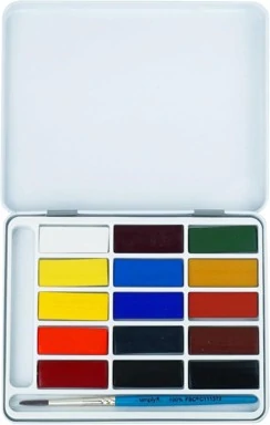Комплект акварелни бои Half Pan Simply Set Aquarelle, 15 цвята  - Daler Rowney