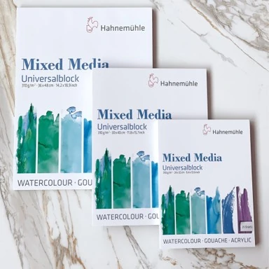 Скицник смесени рисувални техники Mixed Media Universalblock (310 g, 25 листа)