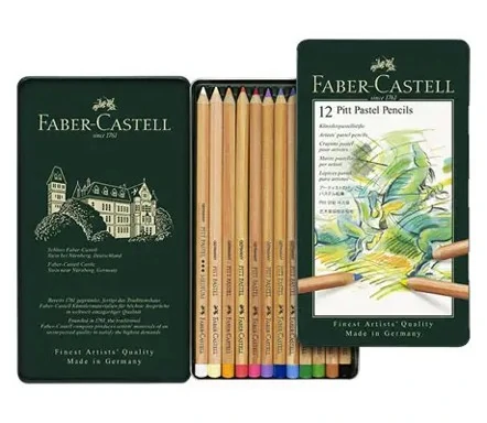 Пастелни моливи PITT Pastel 12 цвята - Faber Castell