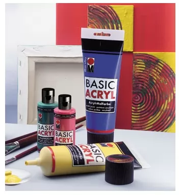 Акрилна боя BasicAcryl 80 мл. цвят 019 жълт