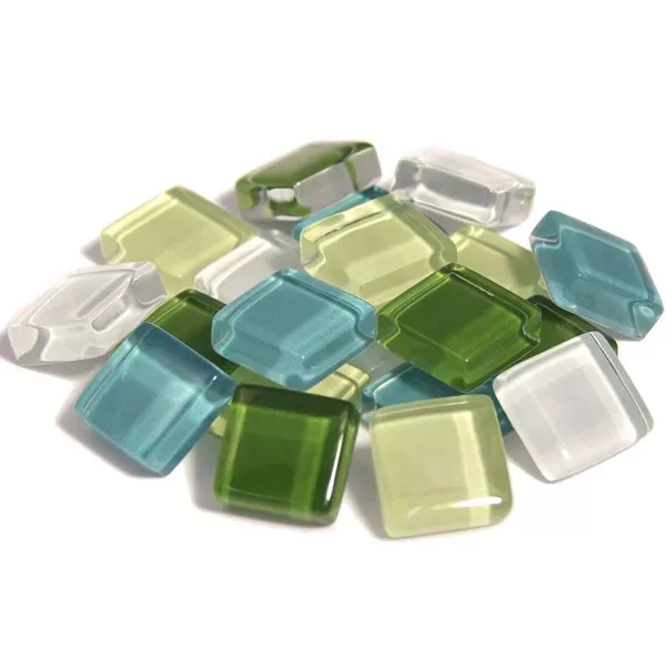 Мозайка стъкло Soft Glass зелена микс (200 г)