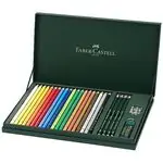 Комплект моливи Polychromos § Castell 9000 и аксесоари, в метална кутия