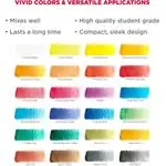 Комплект акварелни бои, Sakura Koi, Studio Kit, 24 цвята на блокчета - асортимент