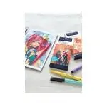 Комплект маркер-четка  Shonen Manga 6 цвята - Faber Castell