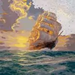Комплект за рисуване по номера 30x30см, Смело пътуване - Craft Buddy